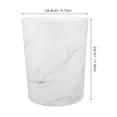 thumbnail image 2 of WHAMVOX  Outdoor Trash Bin Waste Paper Basket Imitation Marble Can Office, 2 of 8