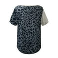thumbnail image 4 of Pompotops Femmes Été Impression de Fleurs Manches Courtes V-Cou en Vrac T-Shirt Chemisier Tops, 4 of 4