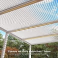 thumbnail image 3 of PURPLE LEAF Outdoor Louvered Pergola 12'x20' Aluminum Gazebo Modern White Patio Metal Pergola with Adjustable Rainproof Hardtop for Garden Lawns Yard, 3 of 9