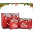 thumbnail image 1 of 3 Pcs Christmas Paper Gift Bags Set with Handles, Xmas Gift Bags in 3 Size Large Medium Small, Red Blue Gift Bags Reusable Gift, 1 of 5