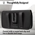 thumbnail image 3 of Phone Holster for Samsung Galaxy S25 FE 5G S24 Ultra S23 S22 S21 Note 20 A16 A15 A14 A13 A23 A35 A36 A54 iPhone 17 Pro Max 16 XR 15 Nylon Belt Holster with Clip Loops Phone Pouch Holder Case, 3 of 8