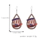 thumbnail image 1 of Pendientes bohemios con colgante de bandera estadounidense y forma de girasol para mujer, regalo patriótico del 4 de julio, con estrellas y rayas, corazón de madera y cuentas., 1 of 3