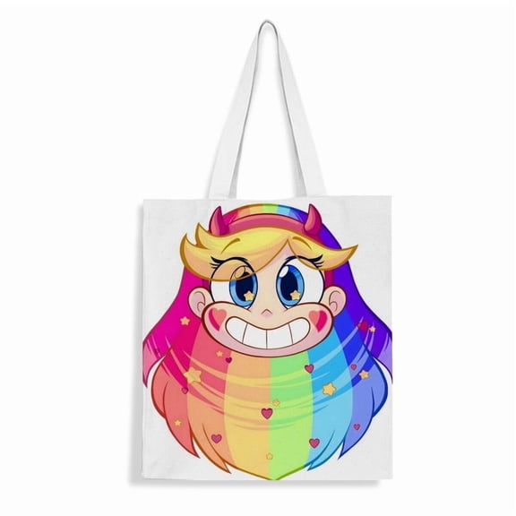 Star vs. the Forces of Evil handbag 13.8×15.8 inches made of canvas material durable and stylish showcasing personal style