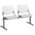 thumbnail image 5 of KFI Studios KOOL 2 Seat Reception Bench, White Back, Light Gray Seat, 5 of 5