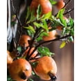 thumbnail image 6 of Artificial Fruit Yellow Orange Pomegranate Fruit Stem 36" Tall, 6 of 6
