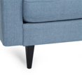 thumbnail image 5 of Noble House Cicely Tufted Fabric 3 Seater Sofa, Blue, Dark Brown, 5 of 12