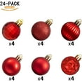 thumbnail image 4 of XmasExp Adornos de bolas de Navidad de 24 quilates, juego de adornos navideños inastillables, decoraciones para bolas de árbol de Navidad de 40 mm/1,57 pulgadas (1,57 pulgadas, rojo), 4 of 4