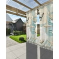 thumbnail image 3 of nqOlkjepod Outdoor Curtains for Patio Waterproof, Coastal Outdoor Privacy Panels Grommet, Butterfly Summer Beach Nautical Conch Starfish Blackout Outside Curtains for Porch/Cabana 54"x84", 2 Panels, 3 of 8