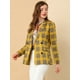 thumbnail image 4 of Chaqueta formal Allegra K Día de San Patricio mujer solapa con muesca Doble botonadura Amarillo S, 4 of 6
