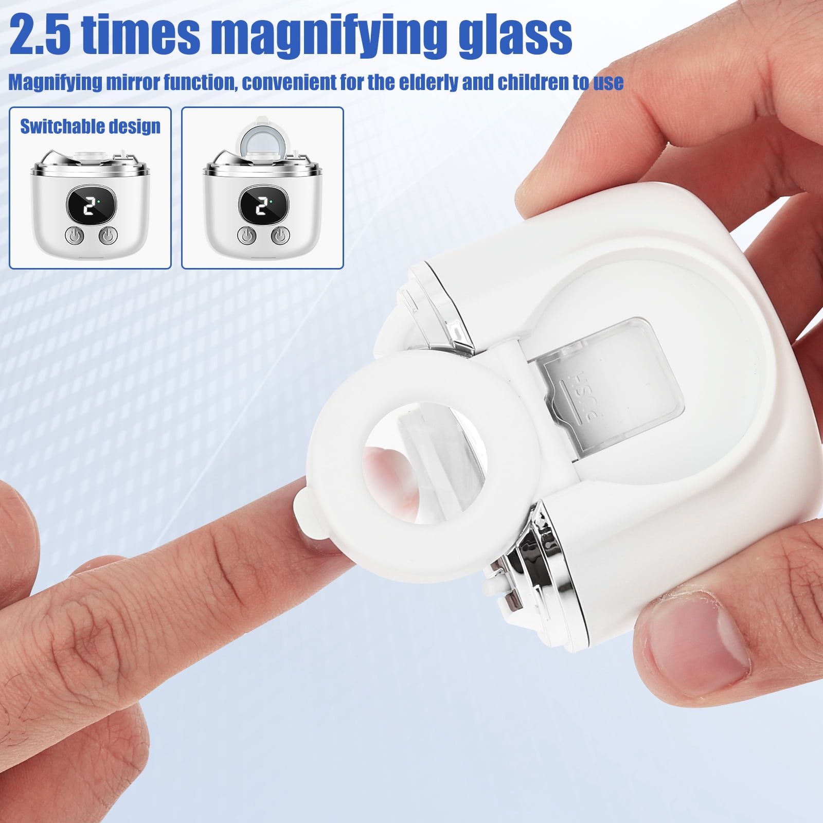 HKJUNFEI Electric Nail Clippers with Dual Blade 3 Speed Adjustment Automatic Nail Clipper Humanized Using for Kids Adults Elderly