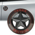 thumbnail image 4 of Muzzys (Set of Two) Texas Edition Star Black and Red Round 3" Shield Emblem Universal Stick-On FITS Tundra, Tacoma, F150, Silverado, Titan, Hood, Door, Tailgate, Grille, Fender, 4 of 5