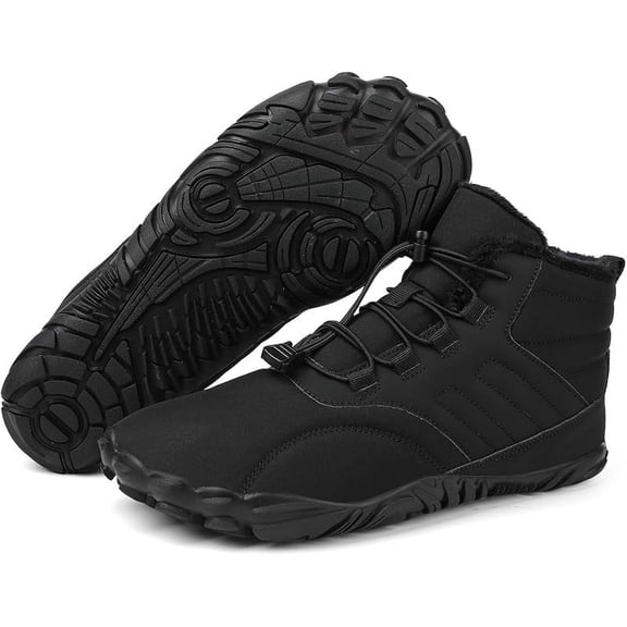 Unisex Winter Snow Boots Slip-On Waterproof & Fur Lined for Men and Women Non-Slip Warm Hiking Boots with Wide Toe Box All-Day Comfort for Hiking, Walking & Outdoor Activities