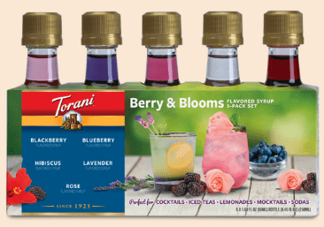 🌸🫐 Torani Berry & Blooms Mini Syrup Variety Pack – 5 Pack (50 mL Bottles) 🌹🍋