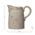 thumbnail image 2 of Creative Co-Op 28 oz. Stoneware Pitcher, Reactive Glaze, White (Each One Will Vary), 2 of 6