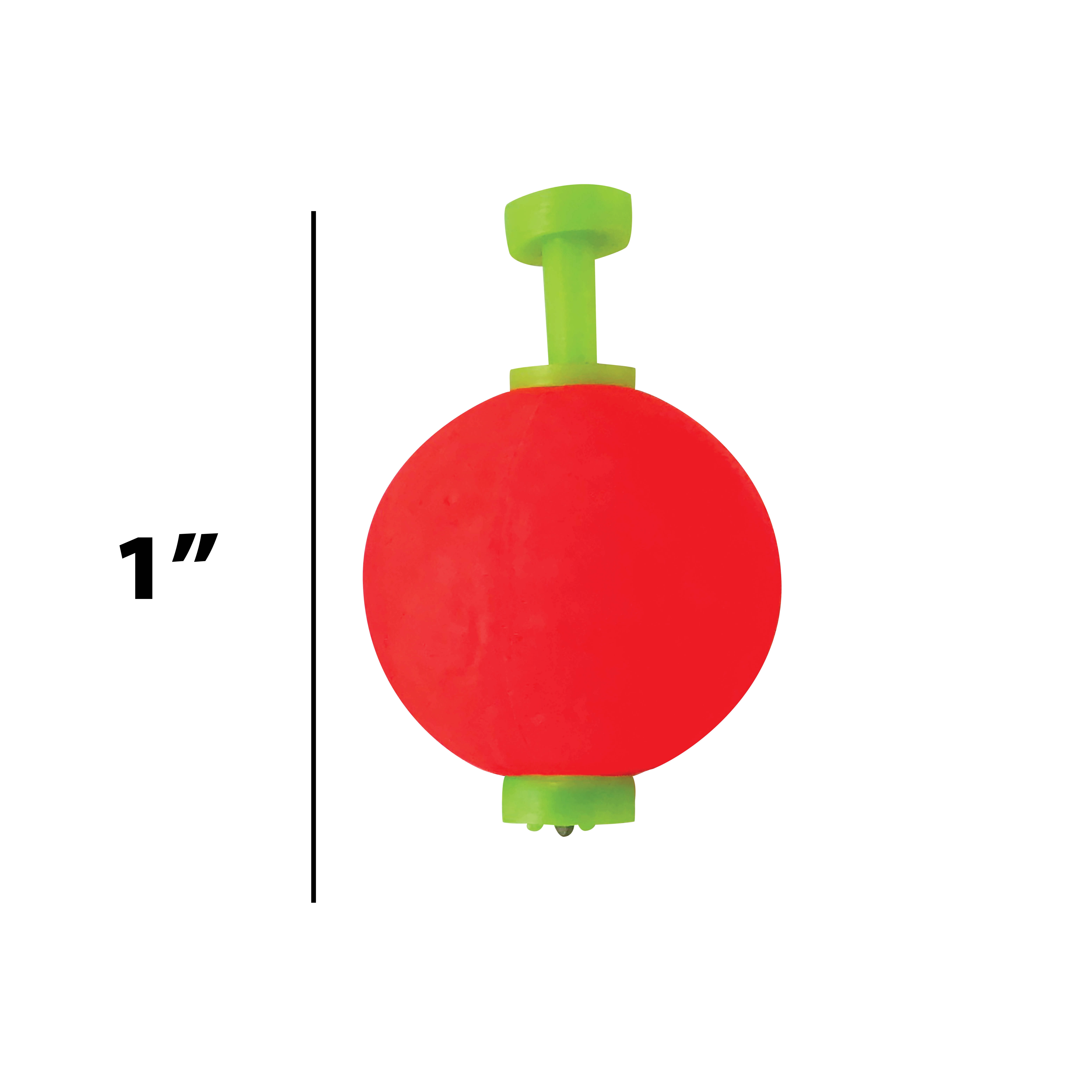Thill Fish'n Foam Floats Round Un-weighted Clip 1" Fishing Float Red