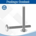 thumbnail image 3 of Uxcell 20Pack M6 x 60mm Stainless Steel Carriage Bolts Round Head Square Neck, Silver, 3 of 7