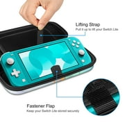 Fintie Carry Case for Nintendo Switch Lite 2019 - [Shockproof] Hard Shell Protective Cover Travel Bag with 15 Game Card / 2 Micro SD Card Slots, Inner Pocket for Switch Lite Console, Emerald Marble