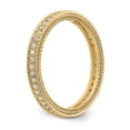 thumbnail image 4 of 14K Yellow Gold Ring Band Eternity Diamond Round Polished 1 3CT Milgrain Edge, 4 of 4