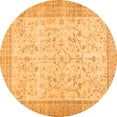 thumbnail image 1 of Ahgly Company Indoor Round Abstract Orange Contemporary Area Rugs, 6' Round, 1 of 1