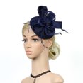 thumbnail image 4 of MESSUEN Ladies Church Hats Fascinator Hat Ladies Hats for Church Tea Party Hats Tea Party Headwear Headpiece for Women Fascinators Hats for Women Tea Party Navy One Size, 4 of 4