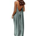 thumbnail image 4 of XIAOCHA Eyelet-Embroidered Maxi Dress for Women Spaghetti-Strap Scoop-Neck Summer Beach Tunic Gown, 4 of 8