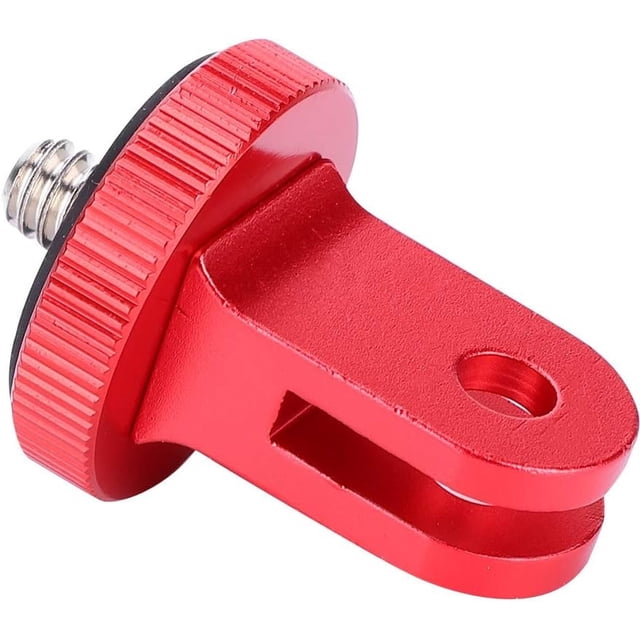 Adaptador de trípode para cámara,Adaptador de montaje para trípode de aleación de aluminio,Accesorio profesional para cámara de acción de vídeo (rojo)