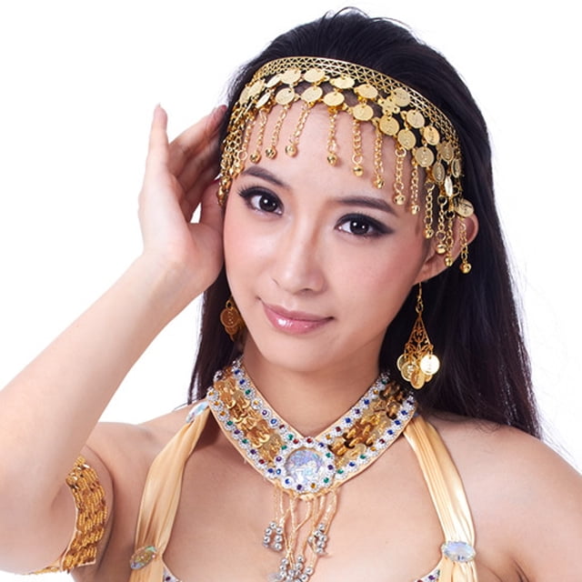 Banda para la cabeza Baoblaze Borla Oro Diadema para danza del vientre