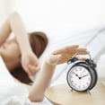 thumbnail image 1 of Small Loudly Twin Bell Metal Alarm Clock Silent Non-Ticking Nightlight Clock, 1 of 8