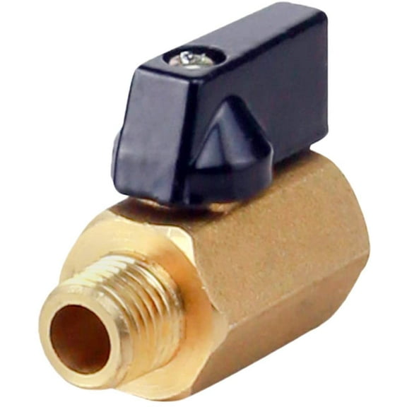 Midline Valve Boiler Trim Isolation Valve, Gauge Isolator, 1/2 in. MIP x FIP Connection, Forged Brass