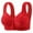 Red, variant on VISALY Bras for Women, Front Closure Bras for Older Women No Underwire Full Coverage Comfort Bra Plus Size Breathable Easy Buckle Corset Bralettes, Wireless Bra, Bras, S-5XL