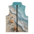 thumbnail image 4 of Xoenoiee Beach Starfish Seashell Print Full Zip Vest for Toddler Girls Sleeveless Winter Jacket Stand Collar Thick Warm Coat Outerwear Plus Size, 2T, 4 of 7