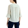 thumbnail image 2 of Charter Club Womens Petites Pindot Pintuck Blouse, 2 of 2