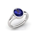 thumbnail image 2 of Natural Neelam Stone Original Certified Neelam Stone Blue Sapphire Ring Woman Man Ring Sterling Silver 925 Birthstone Gift Ring, 2 of 3