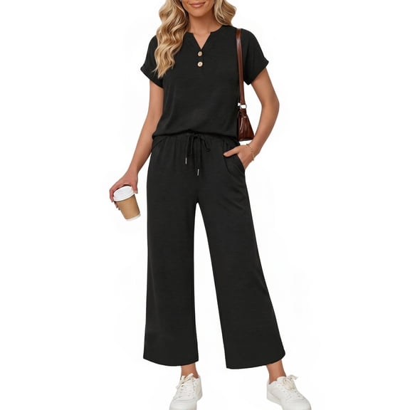 MOYIKO 2 Piece Sets for Women Summer Matching Lounge Sets Casual Airport Travel Vacation Outfits