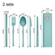 thumbnail image 2 of Utensilios de viaje de 2 piezas con estuche - Juego de vajilla de paja de trigo Juego de utensilios reutilizables, 2 of 5