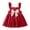 Red, variant on Little Girl Dresses Little Girls Sleeveless Denim Princess Dresses Casual Bowknot Front One-Piece Tutu Sundress,Red 12-18 Months