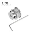 thumbnail image 3 of Uxcell 4pcs 2GT Timing Pulley 30T 5mm Bore 21.5mm Dia. Aluminum Timing Belt Pulley with Spanner for 6mm Width Belt, 3 of 6