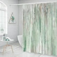 Abstract Shower Curtain, Modern Aesthetic Green Stripe Shower Curtain ...