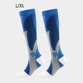 thumbnail image 2 of Chaussettes de Soccer Confortables Respirantes Anti-Humidité Bas de Football Tube Moyen Extensible Sport Extérieur Escalade Randonnée Bleu Bleu>L/TG, 2 of 8