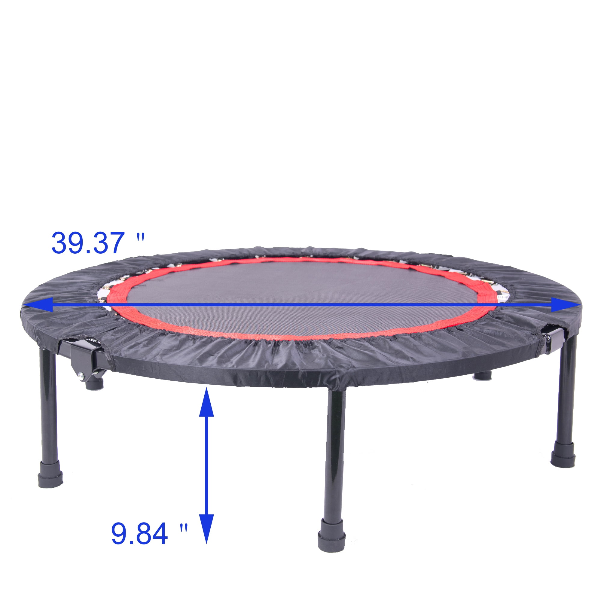 Aukfa Mini Trampoline for Adults Kids, 40" Foldable Fitness Rebounder with Safety Pad for Indoor Outdoor