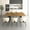 Black Brown#1, variant on Dining Tables Kitchen extendable dining table for 4-8 people, oval kitchen table with wooden strip base for family living room (travertine inspired ),Modern Dining Tables