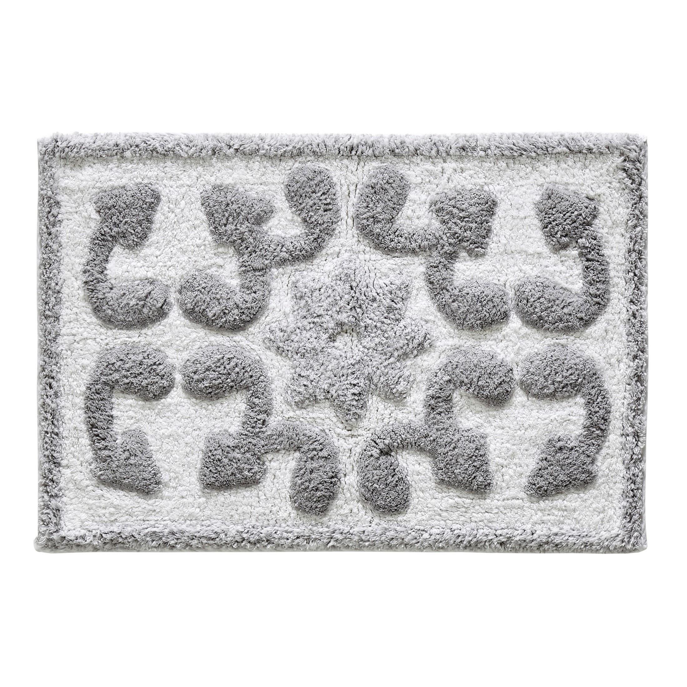 Better Homes & Gardens Medallion Grey Cotton Bath Rug Set, 2-Piece