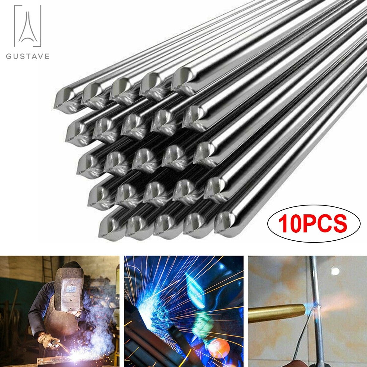 50/33cm 1.6mm Brass Wire Brazing Easy Melt Welding Rods Low Temperature 10-50pcs 