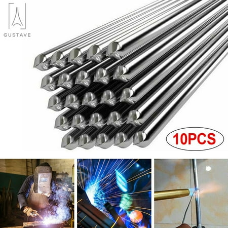 

Gustavedesign 10PCS Easy Melt Welding Rods Low Temperature Aluminum Wire Brazing Solution Welding Flux-Cored Rods 1.6mm*500mm