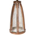 thumbnail image 2 of Lalia Home Wooded Arch Farmhouse Table Lamp with White Fabric Shade, Old Wood, 2 of 4