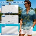thumbnail image 5 of Jeiento Hawaiian Couple Matching Outfits Womens Summer Dresses Mens Button Down Short Sleeve Shirt Beach Coconut Tree Matching Tropical Outfits for Couples Pleated Tiered Tank Dress, 5 of 6