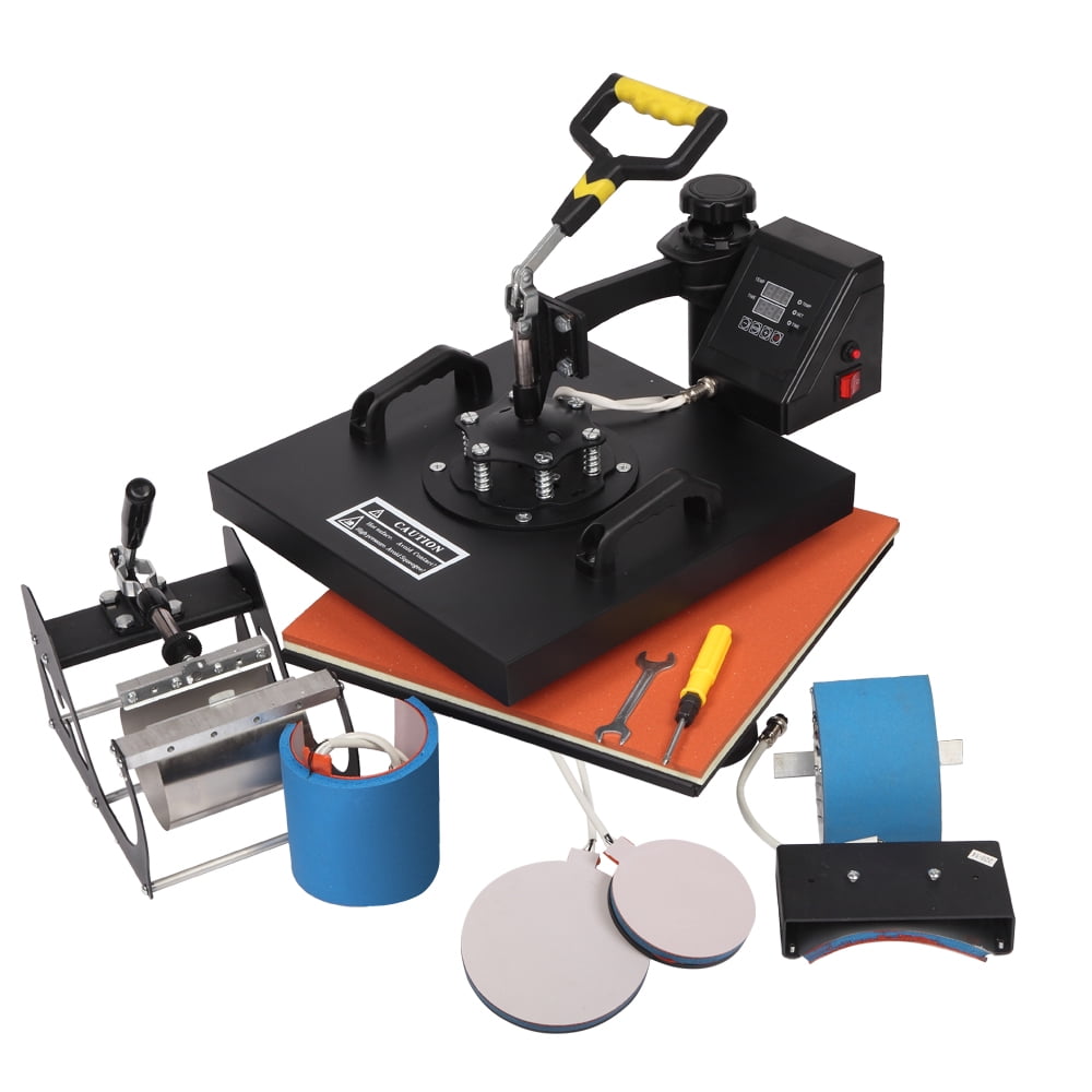 5 In 1 Digital Heat Press Machine Sublimation For T-Shirt/Mug/Plate Hat Printer 