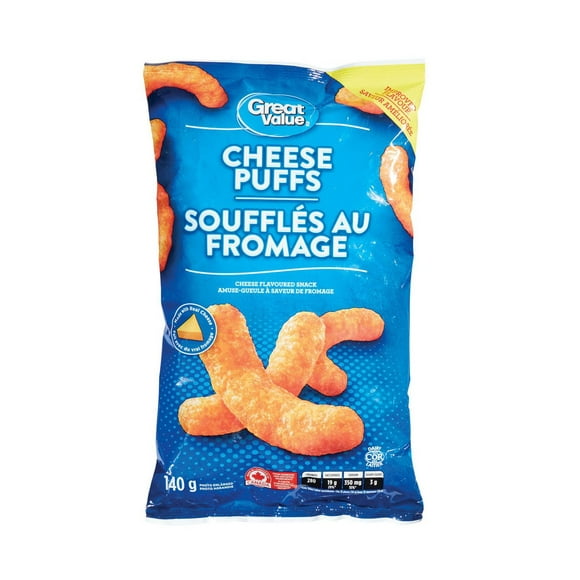 Great Value Cheese Puffs, 140 g
