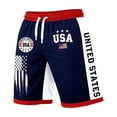thumbnail image 2 of 4th of July Shorts for Men - 250th Anniversary Patriotic Print Shorts, Stars and Stripes Casual Summer Beach Holiday Shorts M, 2 of 4