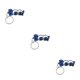 thumbnail image 1 of Qarigey Llaveros Carta PVC Moda Llaveros Estilo simple Conveniente Encantador Colgante Hebilla Mujeres Hombres Coche 7051-04 7051-04 Type1 NO1, 1 of 6